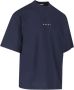 Marni Comfortabel Katoenen Gebreid T-Shirt voor Heren Blauw Heren - Thumbnail 4