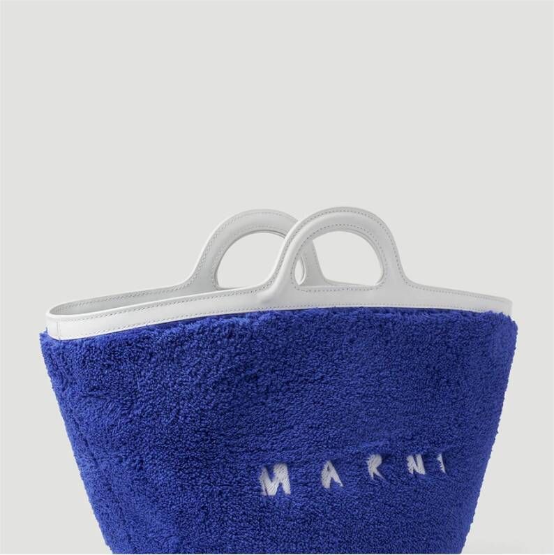 Marni Tropicalia Bucket Tote Tas Blauw Dames