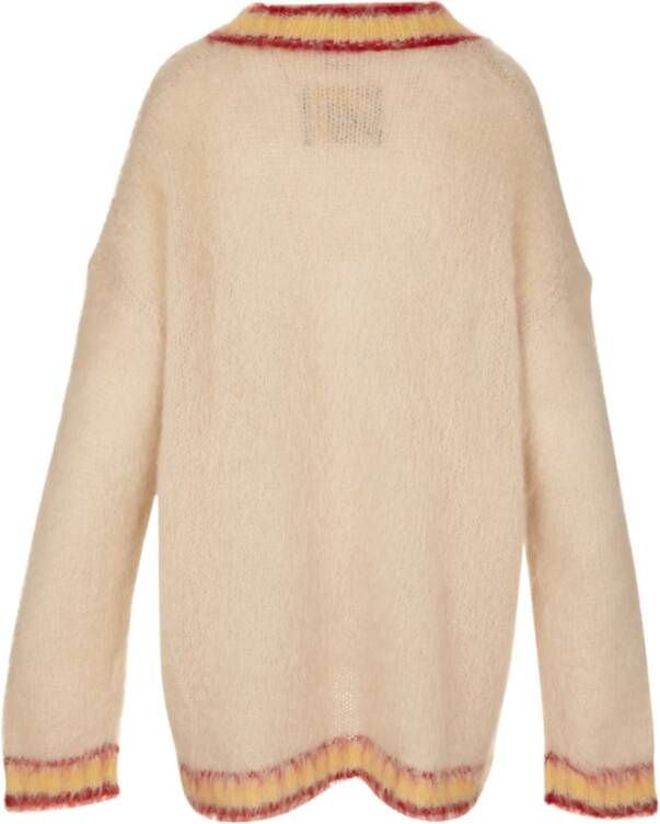 Marni V-neck Knitwear Beige Dames