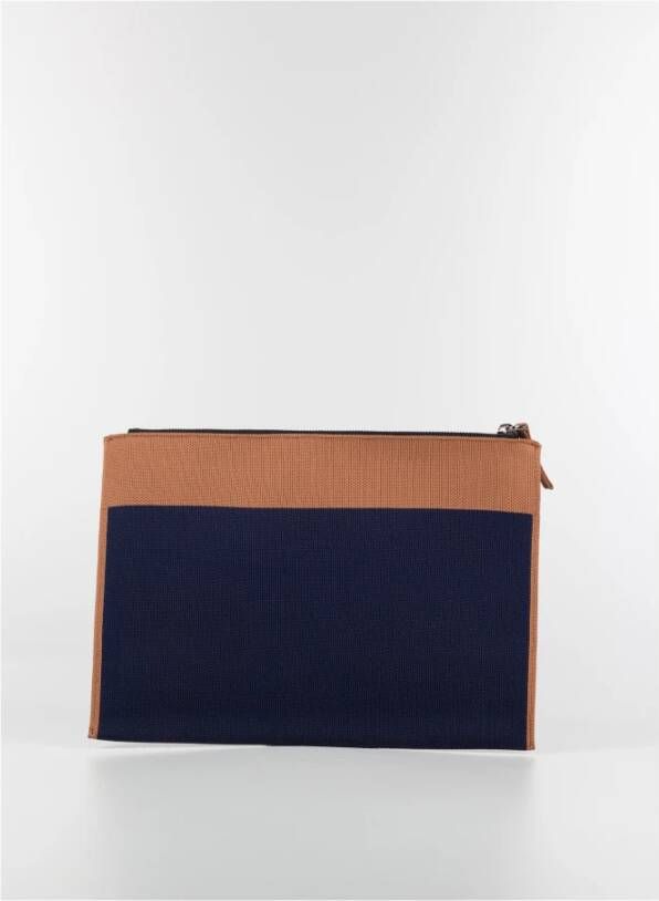 Marni Clutch met logoprint Blauw - Foto 5
