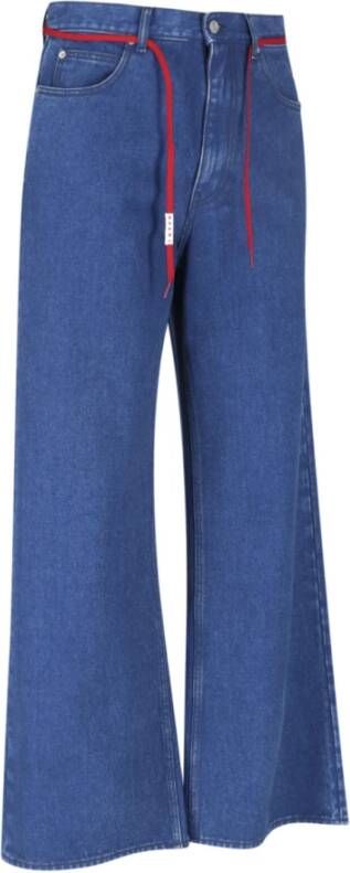 Marni Wijde Denim Jeans Blauw Heren