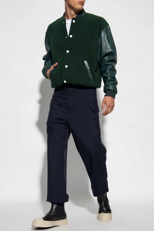 Marni Wollen broek Blauw Heren