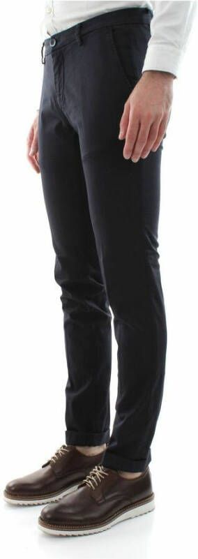 Mason's Herenbroek Milan Me303 Satin 9Pn2A4973-006 Blue Navy Blauw Heren
