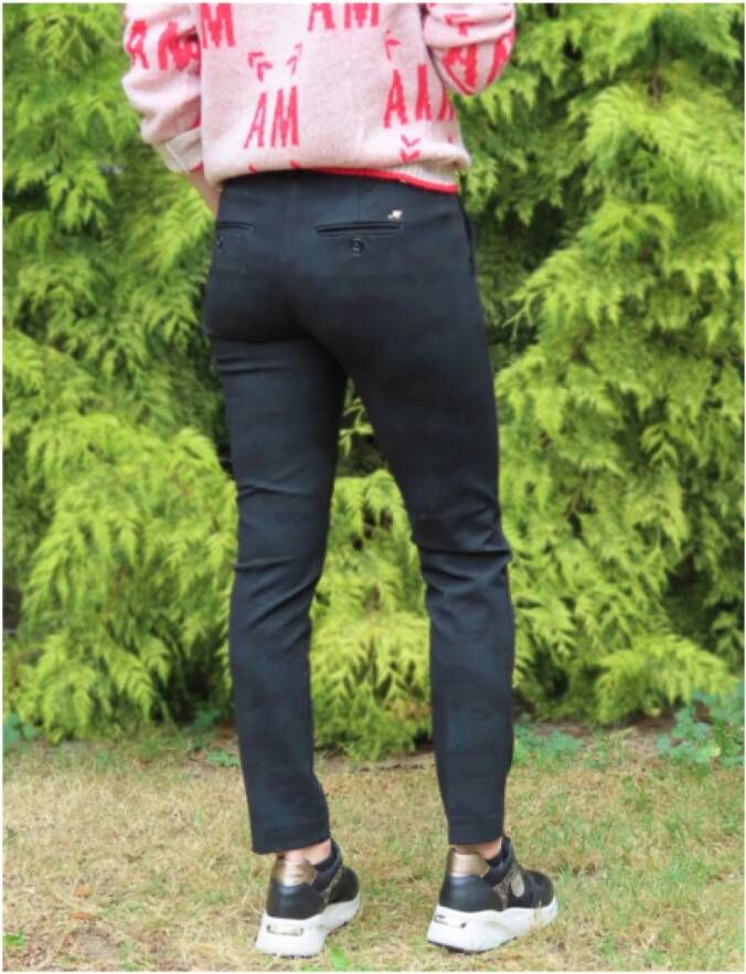 Mason's Slimme Camouflage Broek Black Dames