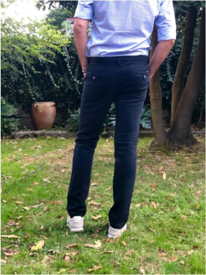 Mason's Zachte Geribbelde Katoenen Joggingbroek Blue Heren