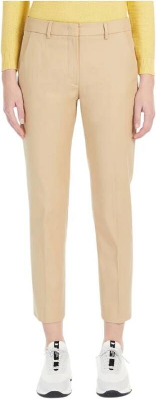 Max Mara Lange Broek Vite Beige Dames