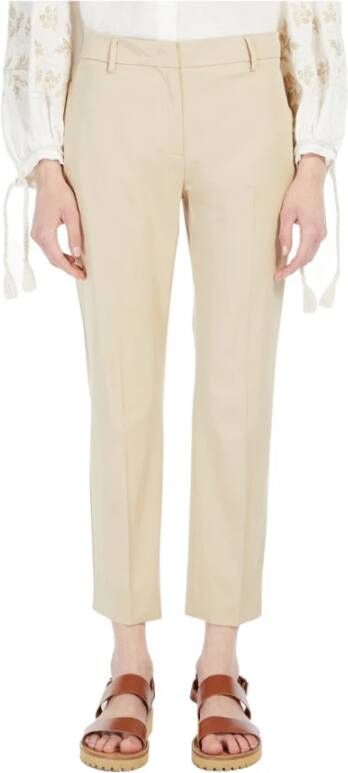 Max Mara Cecco Cropped Broek Beige Dames