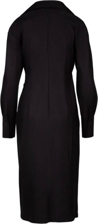 Max Mara Effen Midi Jurk `Urano` Zwart Dames