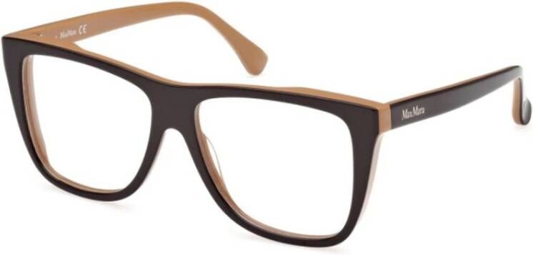 Max Mara Stijlvolle Mm5096 Brilmonturen voor Moderne Vrouwen Bruin Dames