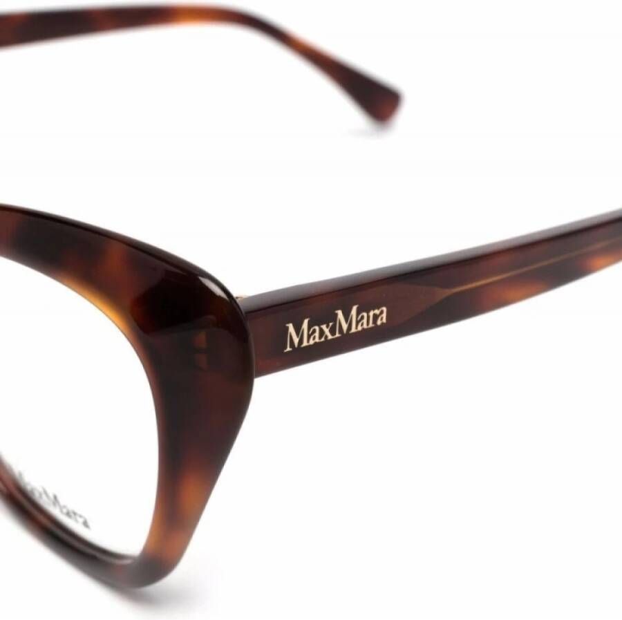 Max Mara Acetaat Kattenoog Bril Bruin Dames