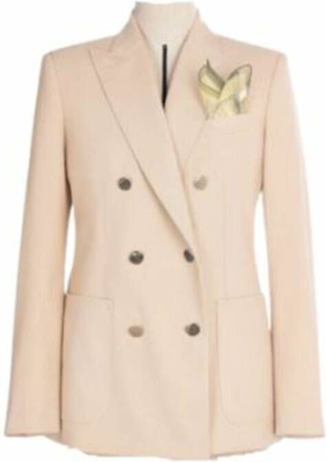 Max Mara Wolblend Tailored Jacket Beige Dames