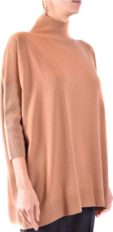 Max Mara Gezellige Turtleneck Gebreide Kleding voor Vrouwen Beige Dames