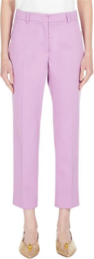 Max Mara Stretch satijnen broek Paars Dames