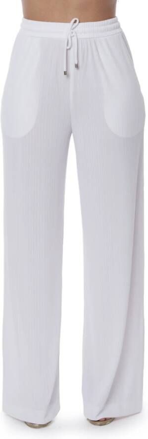 Max Mara Leather Trousers Wit Dames
