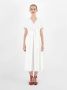 Max Mara Midi Jurk met Riem in de Taille White Dames - Thumbnail 2