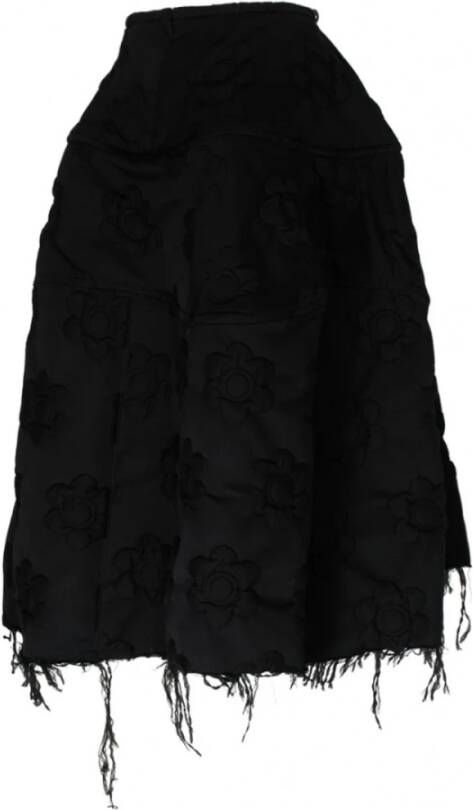 Max Mara Bloemen Jacquard Midi Rok Zwart Dames