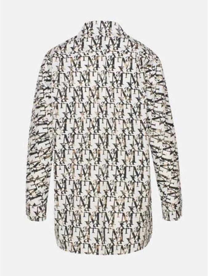Max Mara Bohemian Oversized Katoenen Shirt Wit Dames