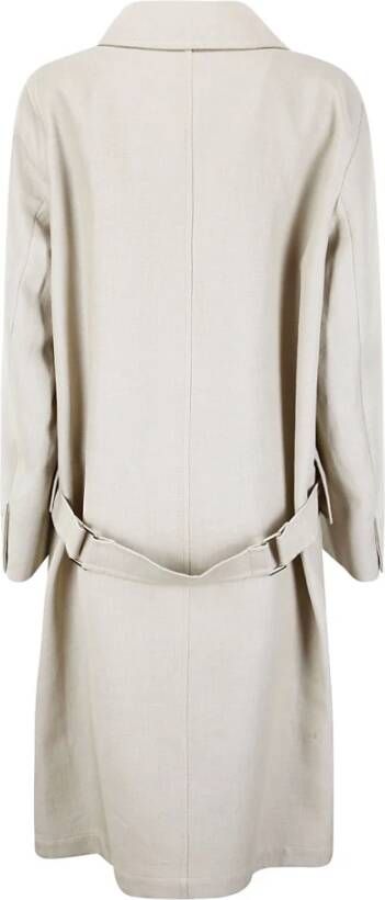 Max Mara Single-Breasted Coats Beige Dames