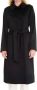 Max Mara Studio BCollag Wollen Jas met Logo Print Voering Zwart Dames - Thumbnail 2