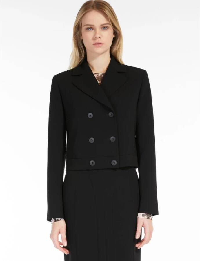 Max Mara Studio Blazerjas Zwart Dames