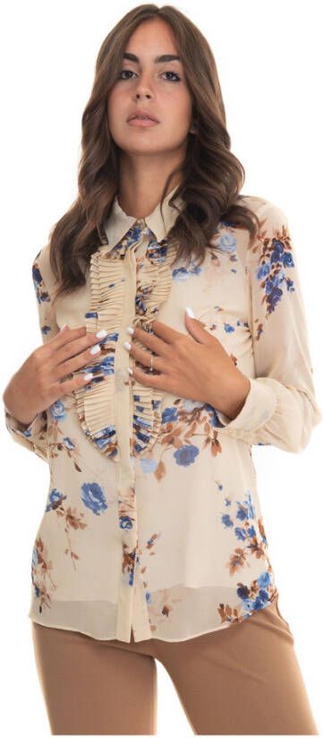 Max Mara Studio Estro Silk Blouse Beige Dames