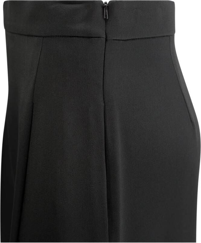 Max Mara Studio Hoge taille wollen broek met plooien Black Dames