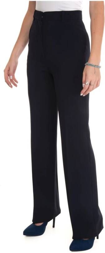 Max Mara Studio Straight Trousers Blauw Dames