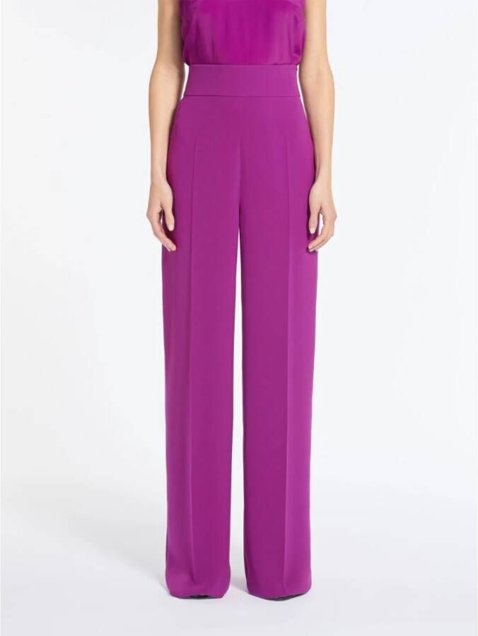 Max Mara Studio Wide Trousers Paars Dames