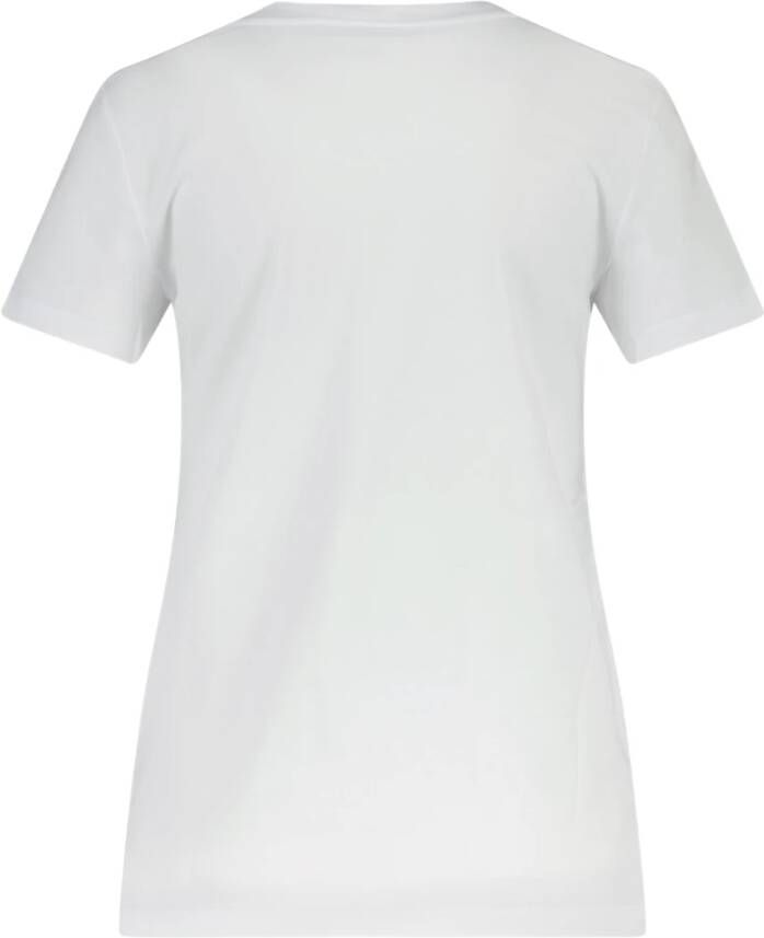 Max Mara Stijlvol T-shirt met geborduurd borstzakje Wit Dames