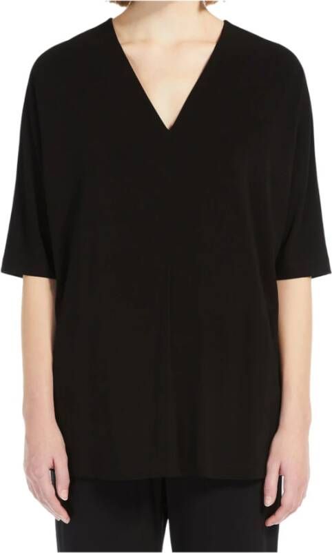 Max Mara Zwart Locarno T-Shirt voor Vrouwen Zwart Dames