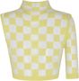 SPORTMAX Geruite Crop Top Multicolor Dames - Thumbnail 2