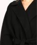 Max Mara Weekend Gebreide wollen jas met riem voor dames Zwart Dames - Thumbnail 2