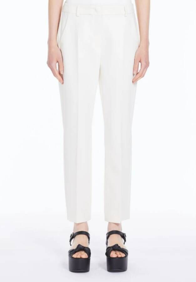 Max Mara Weekend Chino`s in ivoor Beige Dames