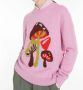 Max Mara Zachte alpaca- en wollen trui met intarsia ontwerp Pink Dames - Thumbnail 2