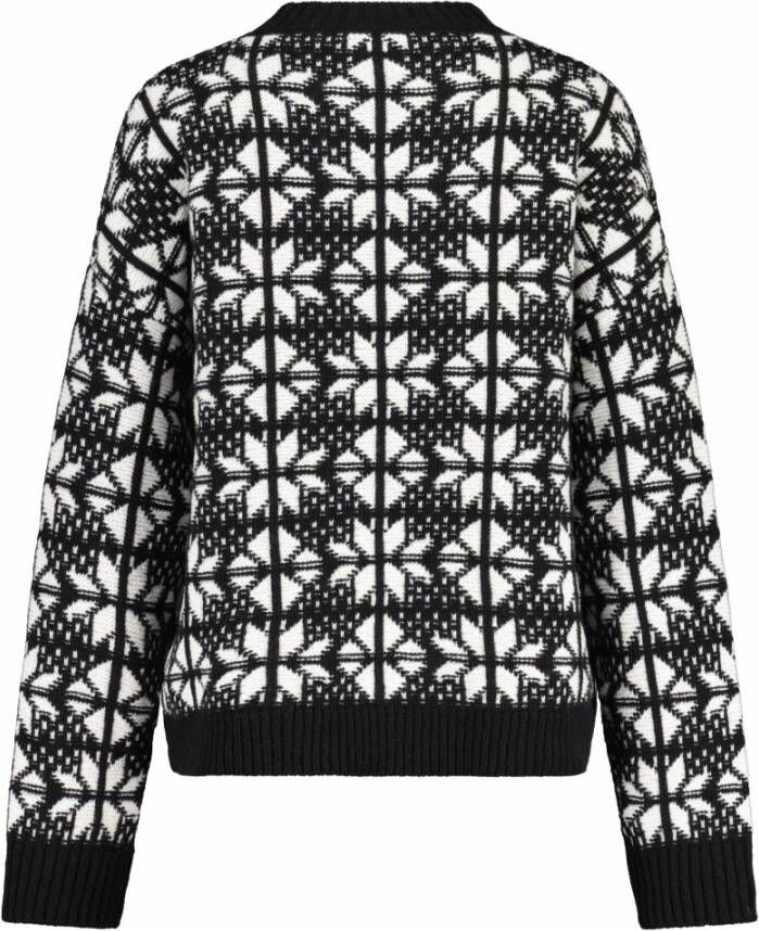 Max Mara Weekend Gezellig Gebreid Patroon Zwart Dames