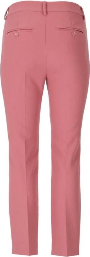 Max Mara Weekend Roze Bi-Stretch Canvas Broek Roze Dames