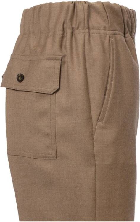 Max Mara Weekend Stretch wollen flanellen broek Bruin Dames