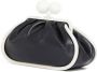 Max Mara Weekend Zwarte zachte leren weekendtas met contrastprofielen en leren schouderband Zwart Dames - Thumbnail 2