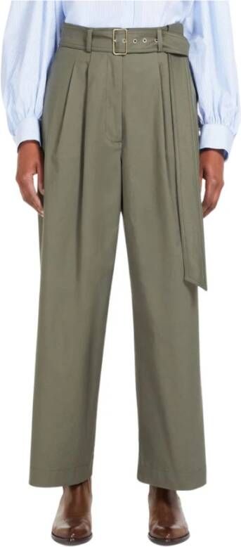 Max Mara Adorato Lange Broek Groen Dames