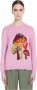 Max Mara Zachte alpaca- en wollen trui met intarsia ontwerp Pink Dames - Thumbnail 3