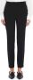Max Mara Zwarte Slim Fit Broek met Gestreken Plooi Zwart Dames - Thumbnail 2
