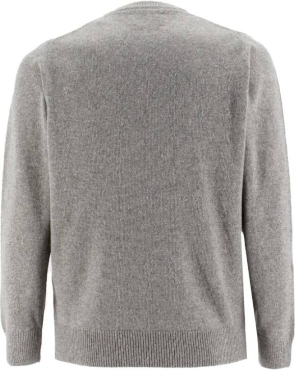 MC2 Saint Barth Cashmere Blend Crew Neck Pullover Grijs Heren