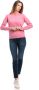 MC2 Saint Barth Wollen Crewneck Sweater met Logo Schrijven Pink Dames - Thumbnail 1