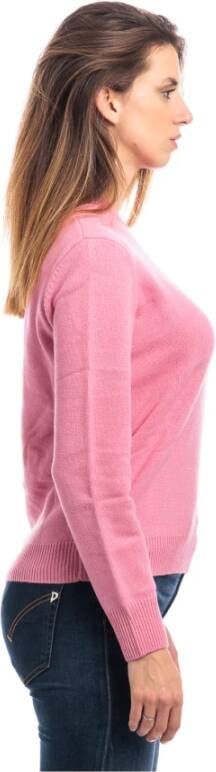 MC2 Saint Barth Wollen Crewneck Sweater met Logo Schrijven Pink Dames - Foto 3