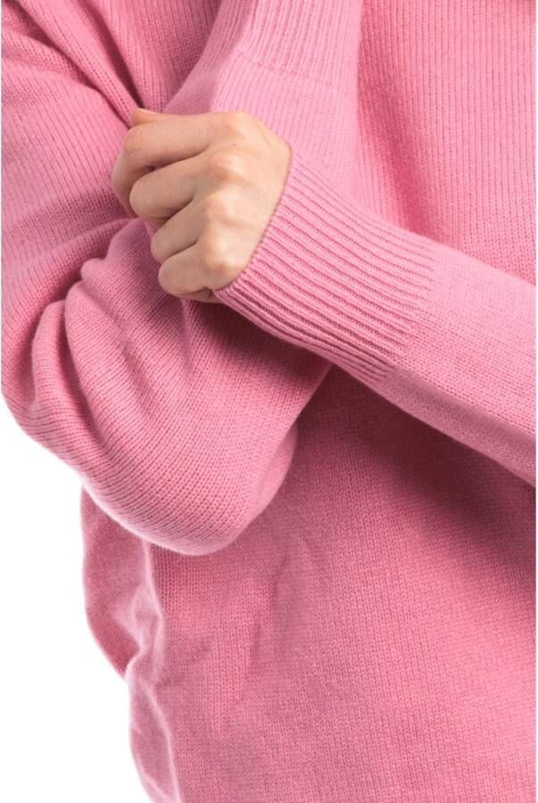 MC2 Saint Barth Wollen Crewneck Sweater met Logo Schrijven Pink Dames - Foto 6