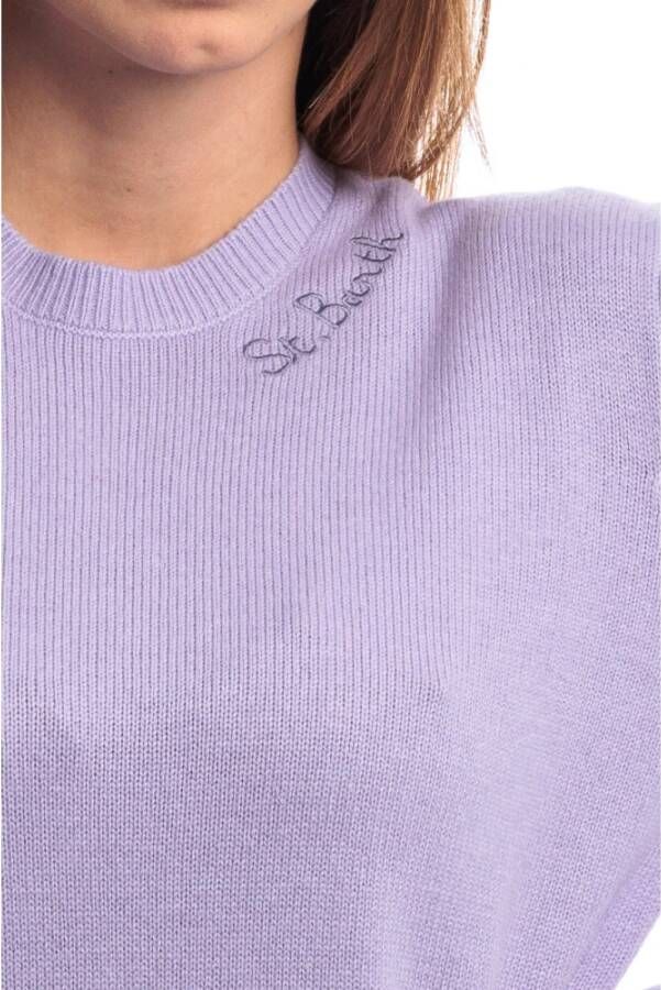 MC2 Saint Barth NEW Queen Crewneck Sweater Purple Dames