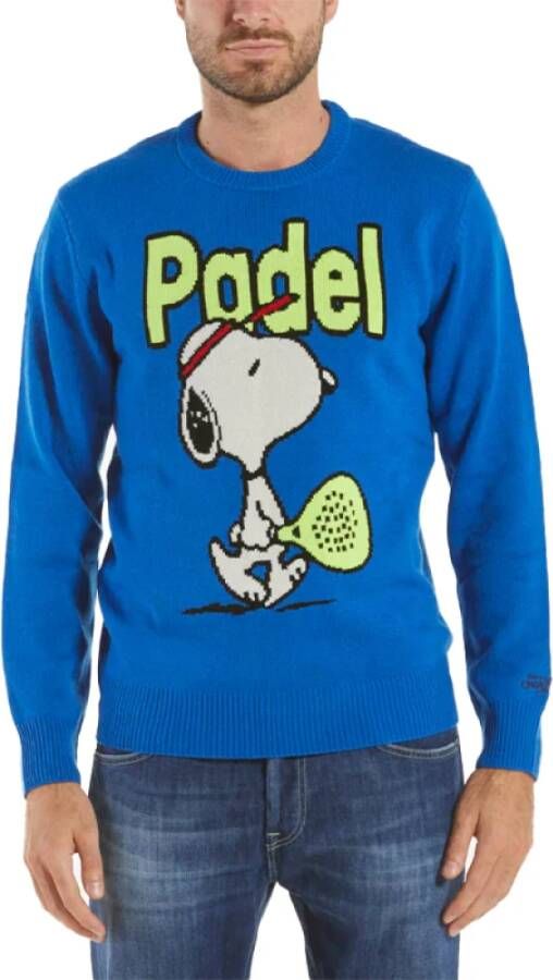 MC2 Saint Barth Snoopy Padel Lover Sweatshirt Blue Heren