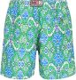 MC2 Saint Barth Zee Shorts Kostuum Elastische Taille Lichtblauw Groen Multicolor Heren - Thumbnail 2