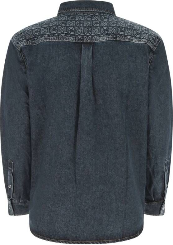 MCM Tijdloze Denim Overhemd voor Heren Blauw Heren