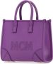 MCM Lichtpaarse Leren Mini München Handtas Purple Dames - Thumbnail 2